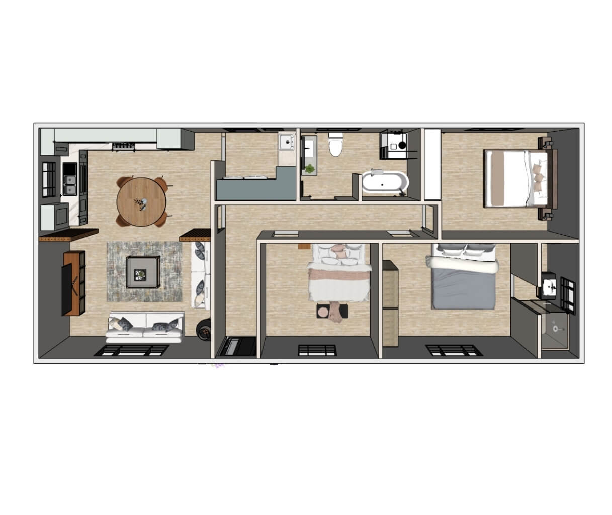 3 bed home layout two bedroom modular homes